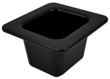 Deluxe Schale schwarz, 1/6 GN, 176 x 162 x 100 mm, 900 ml